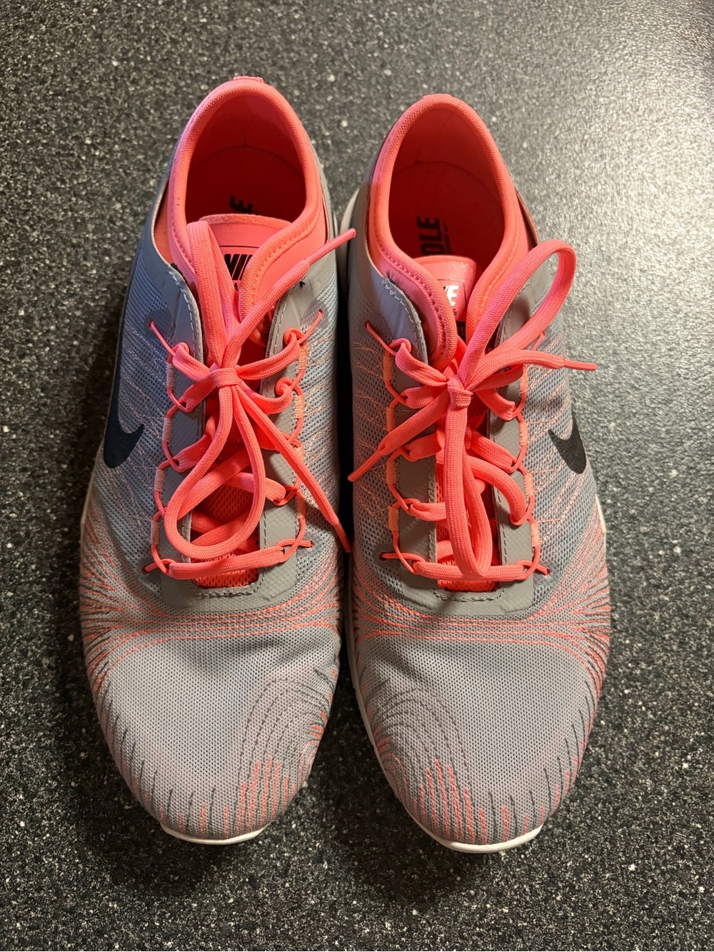 Nike Women Gray and Coral Athletic Sneakers